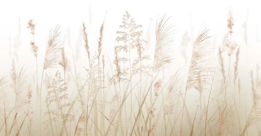 Carta da parati con fiori di campo di grano