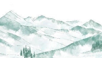 Papier peint montagne chaine des Aravis vert menthe, XXL, tendance