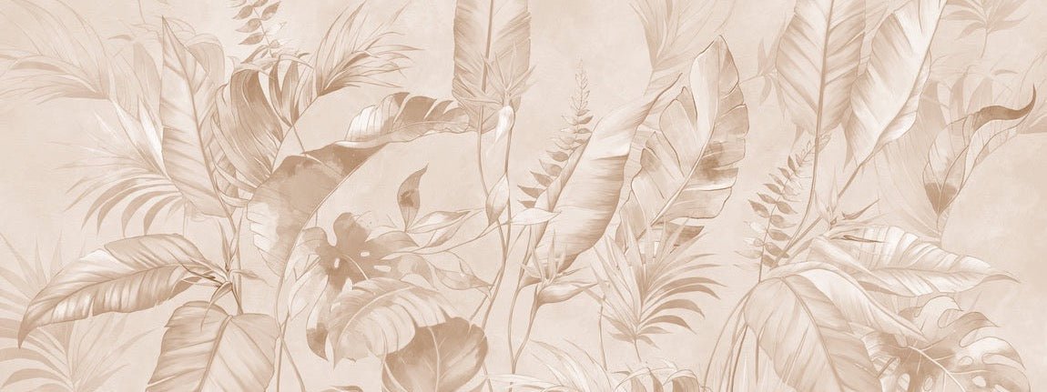 Elegante carta da parati della giungla polverosa