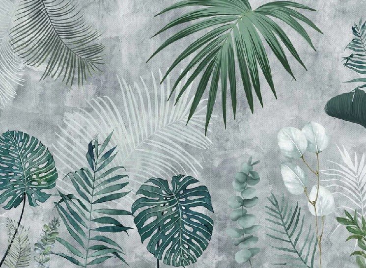 Papier peint Biophilic Jungle Monochrome, XXL, tendance