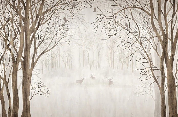 Papier peint sur mesure forêt bienvenue dans le bois, XXL, tendance