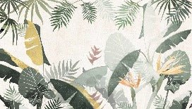Carta da parati personalizzata giallo-verde