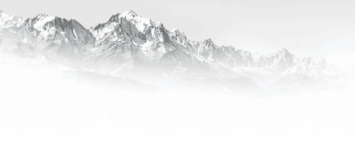 Papier peint Mont Blanc dans la brume noir et blanc, XXL, tendance