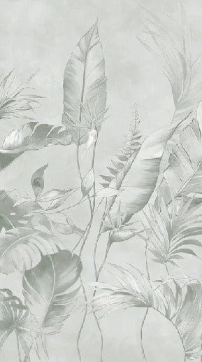 Papier peint élégante jungle sauge