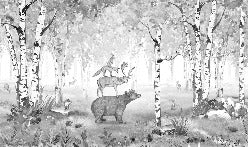 Papier peint roi de la forêt, XXL, tendance