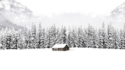 Carta da parati panoramica per chalet di montagna