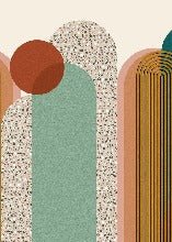 Carta da parati di tendenza grafica Art pop deco