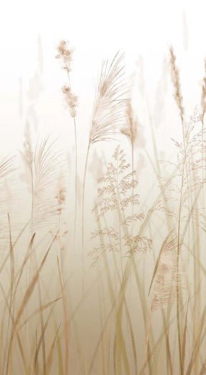 Carta da parati con fiori di campo di grano