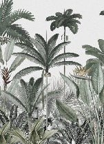 Carta da parati panoramica con albero della giungla