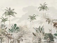 Carta da parati panoramica della giungla Green Eden