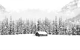 Carta da parati panoramica per chalet di montagna