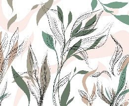 Papier peint panoramique fleur graphique, XXL, tendance