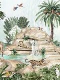Carta da parati per bambini oasi degli animali