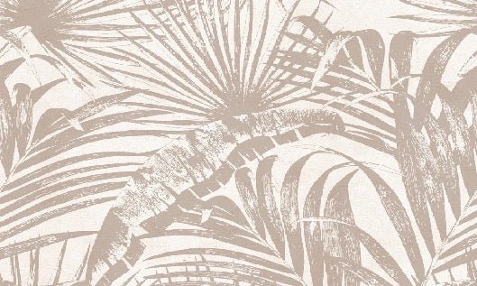 Carta da parati monocromatica con foglie di giungla