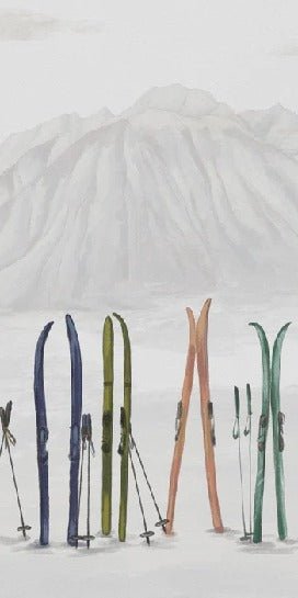 Carta da parati per lo sci di Courchevel