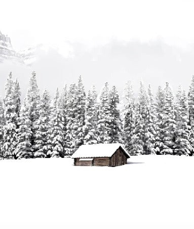 Carta da parati panoramica per chalet di montagna