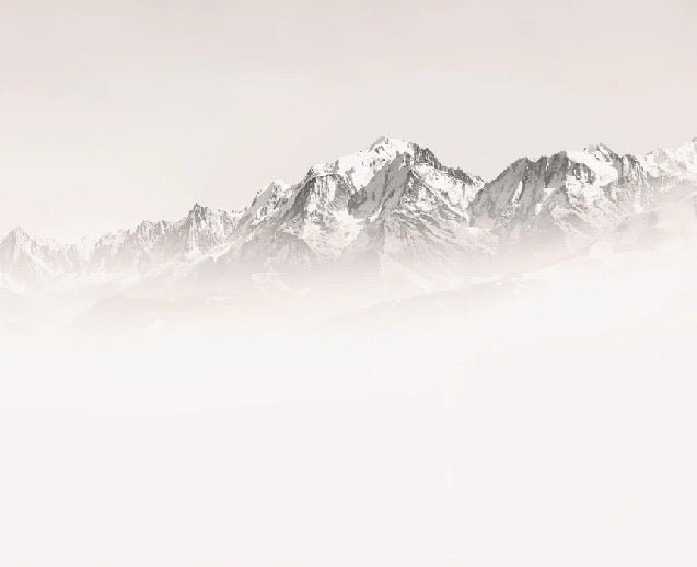 Carta da parati del Monte Bianco, mattina nebbiosa