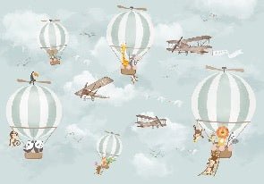 Animali in mongolfiera wallpaper