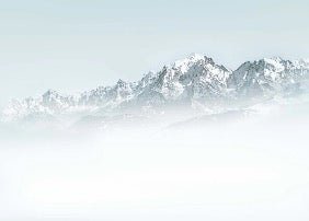 Carta da parati del Monte Bianco nella nebbia blu