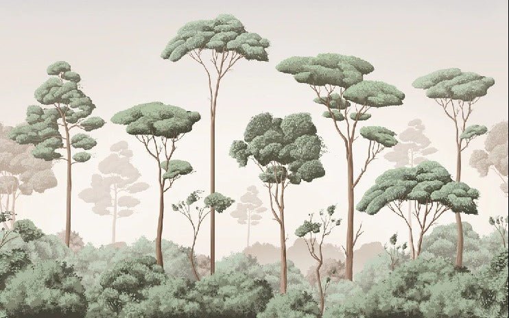 Papier peint brise légère pinède, XXL, tendance