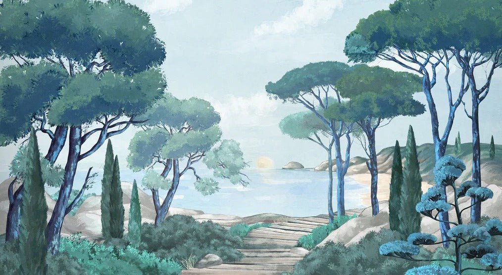 Papier peint balade dans les calanques, XXL, tendance