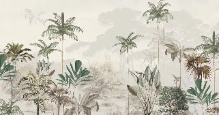 Carta da parati panoramica della giungla Green Eden