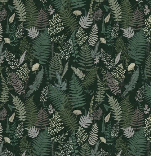 Papier peint feuille dense vert, XXL, tendance