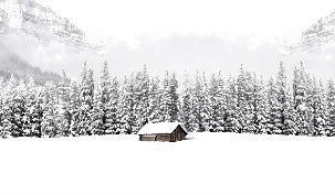 Carta da parati panoramica per chalet di montagna