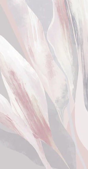 Carta da parati in tessuto floreale rosa cipria