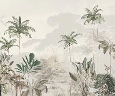 Carta da parati panoramica della giungla Green Eden