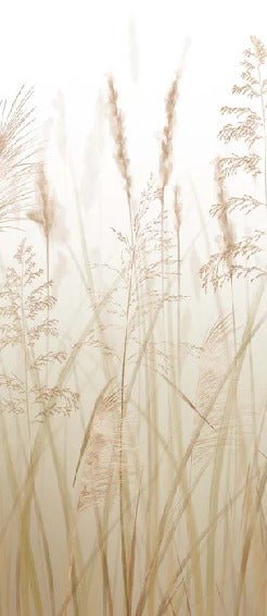 Carta da parati con fiori di campo di grano