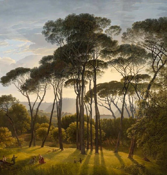 Carta da parati con paesaggio storico italiano