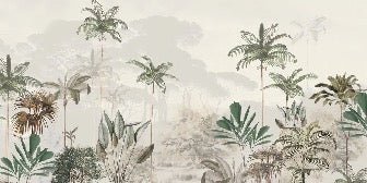 Carta da parati panoramica della giungla Green Eden