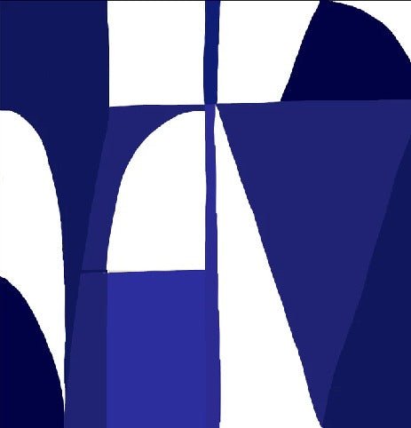 Carta da parati blu in stile Memphis