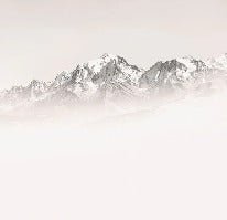 Carta da parati del Monte Bianco, mattina nebbiosa
