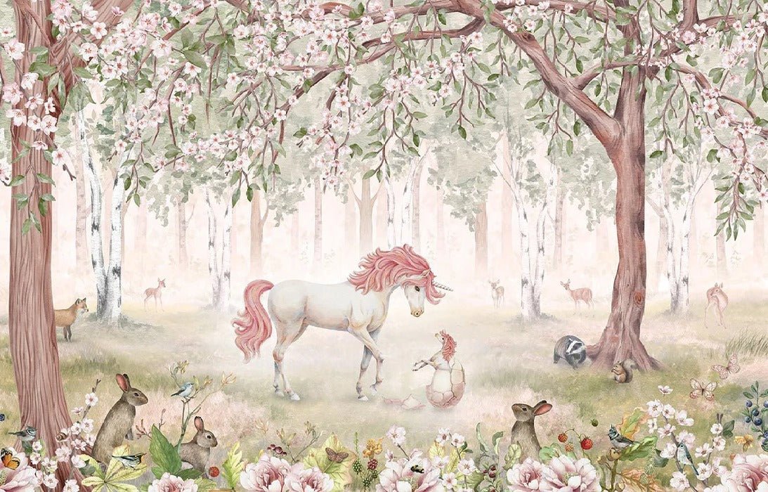 Ragazza fata unicorno carta da parati