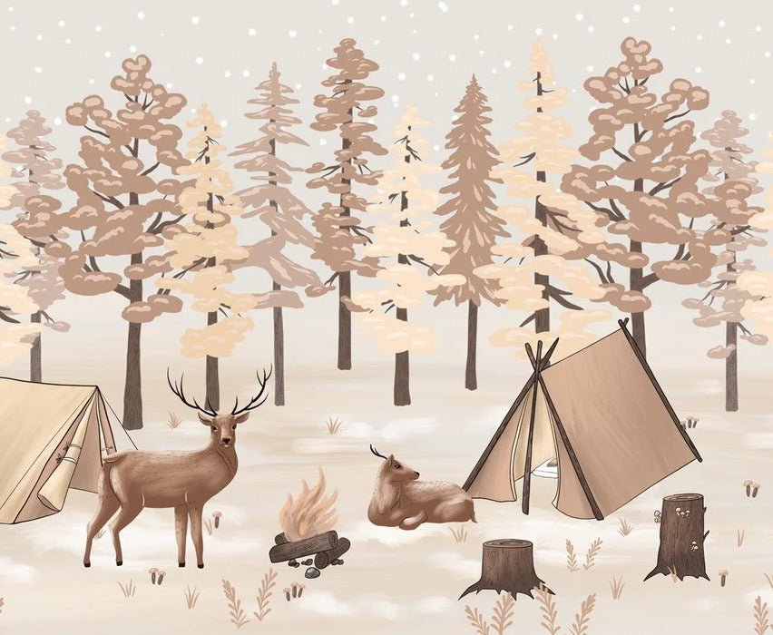 Carta da parati scandinava per bambini - Il paese delle fate svedese