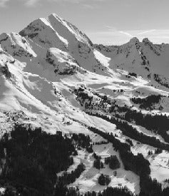 Carta da parati Aravis in bianco e nero