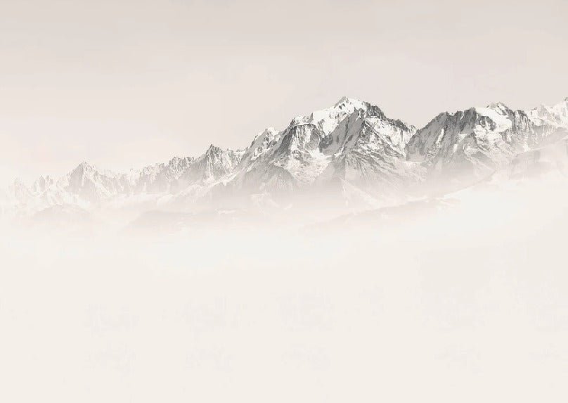 Papier peint Mont Blanc dans la brume sépia, XXL, tendance