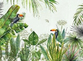 Sfondo per uccelli esotici della giungla