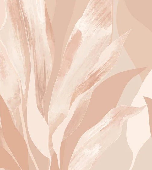 Papier peint étoffe florale nude