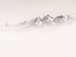 Carta da parati del Monte Bianco, mattina nebbiosa