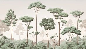 Papier peint brise légère pinède, XXL, tendance