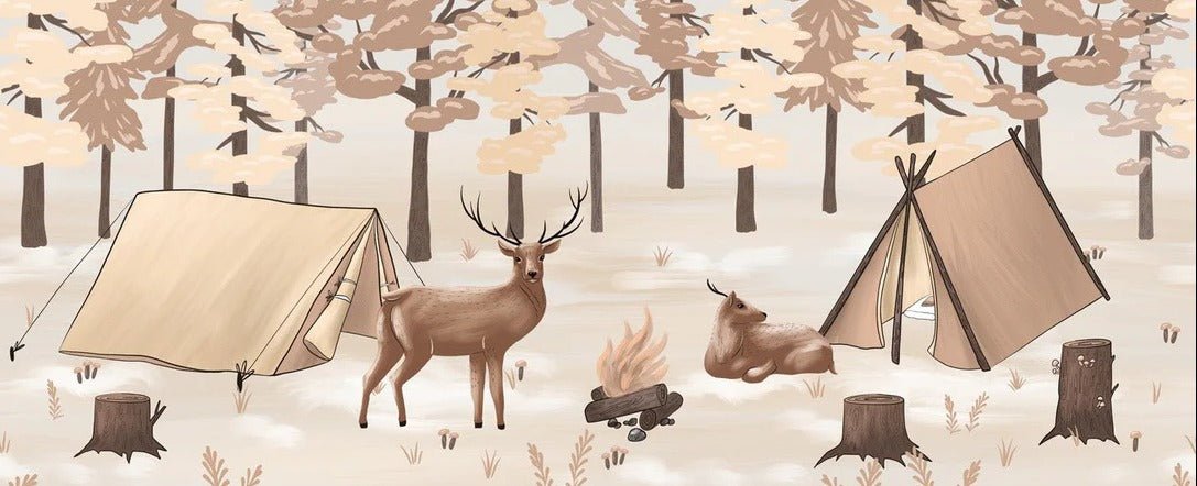 Carta da parati per bambini con fiabe svedesi scandinave
