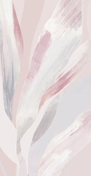 Carta da parati in tessuto floreale rosa cipria