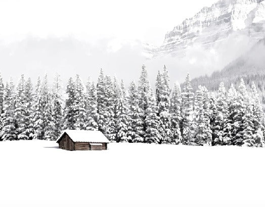 Carta da parati panoramica per chalet di montagna