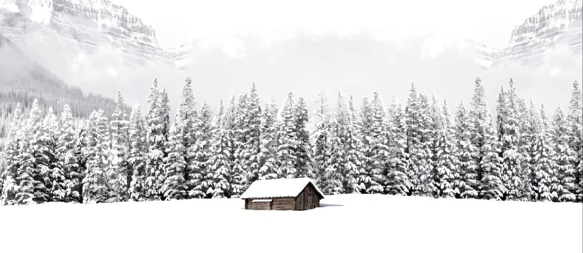 Carta da parati panoramica per chalet di montagna