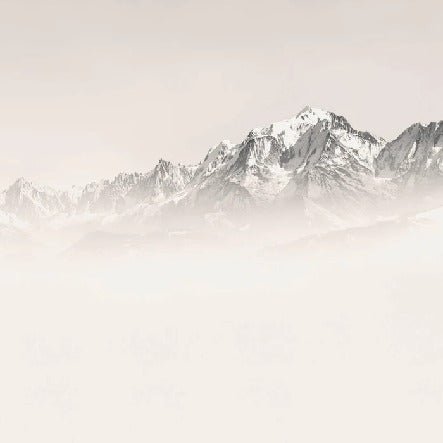 Il Monte Bianco nella nebbia seppia