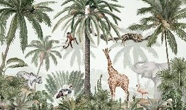 Carta da parati per bambini Giungla pacifica