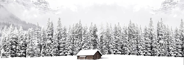 Carta da parati panoramica per chalet di montagna
